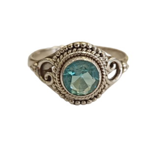 Ασημένιο δαχτυλίδι 925 με ημιπολύτιμο λίθο Blue Topaz