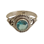 Ασημένιο δαχτυλίδι 925 με ημιπολύτιμο λίθο Blue Topaz